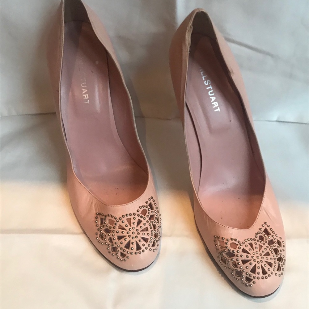 Pink Jill Stuart Decoratively Studded Pumps